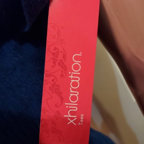 Xhilaration Royal Blue Embroidered Cap Sleeve Keyhole Neck Blouse Size SP NWT - Picture 7 of 7